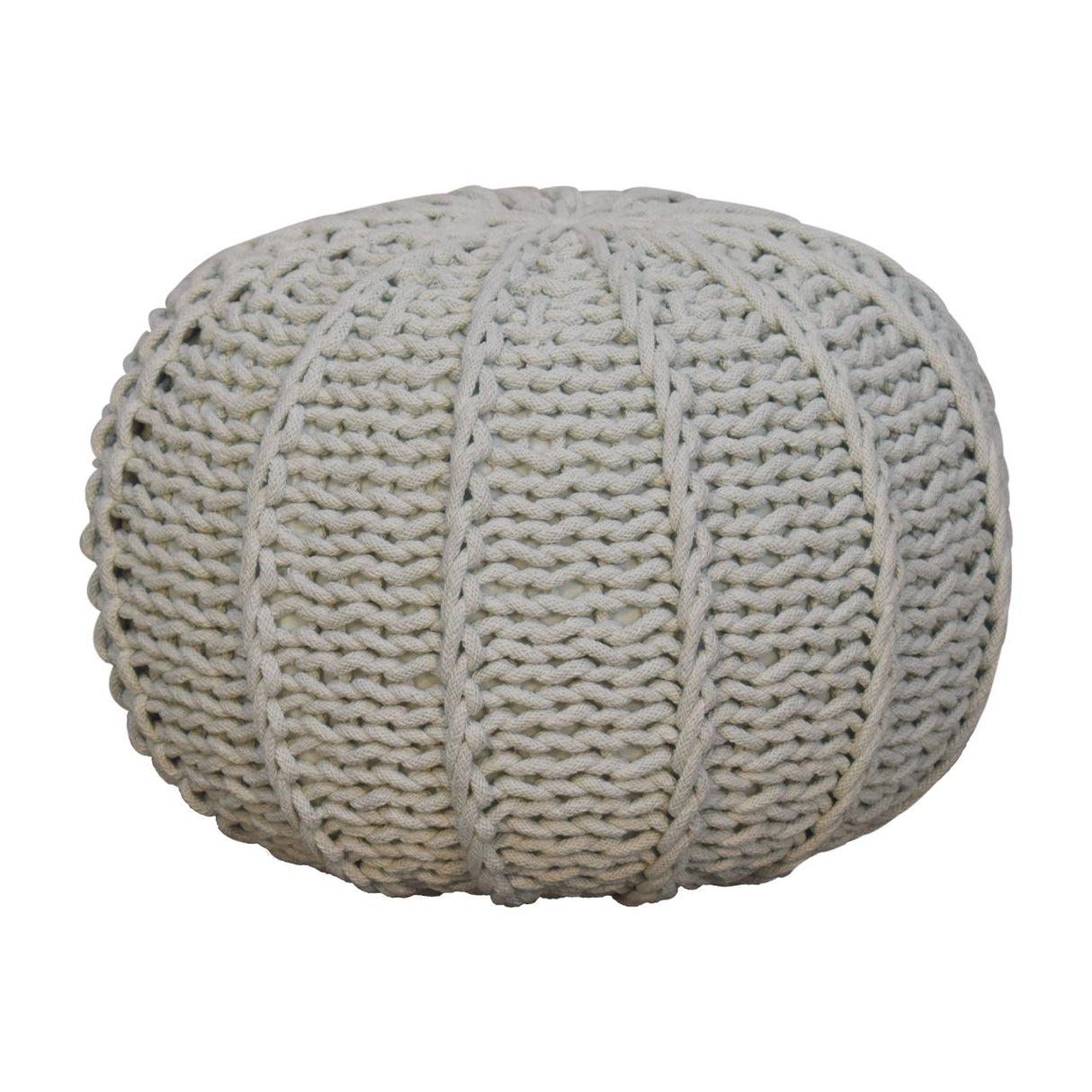 Grey Cable Pouffe NOVEX FURNITURES