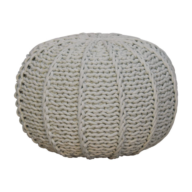 Grey Cable Pouffe NOVEX FURNITURES