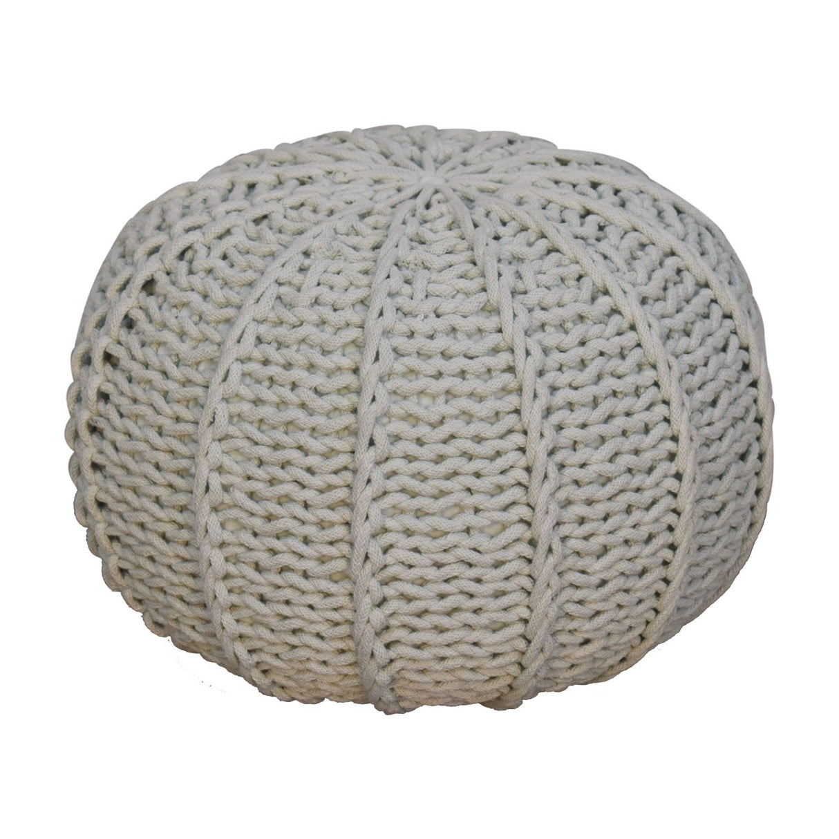 Grey Cable Pouffe NOVEX FURNITURES