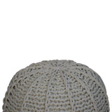Grey Cable Pouffe NOVEX FURNITURES