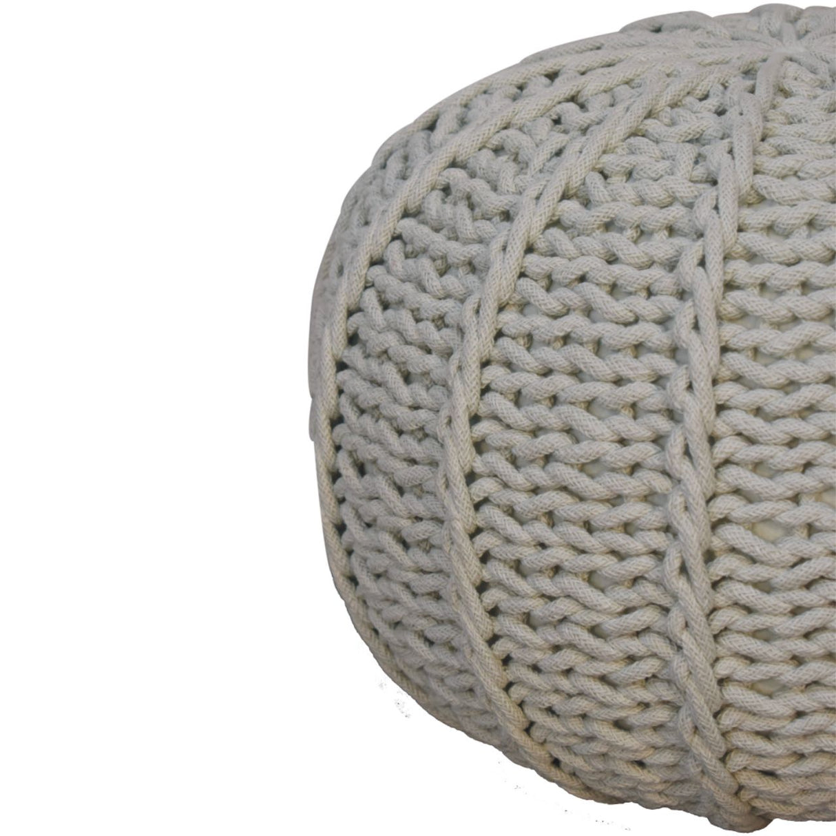 Grey Cable Pouffe NOVEX FURNITURES