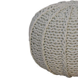 Grey Cable Pouffe NOVEX FURNITURES