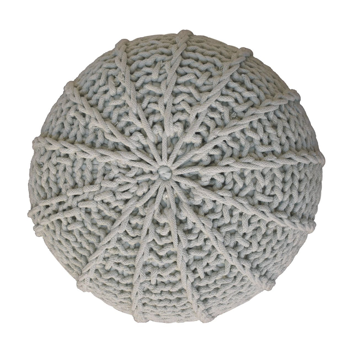 Grey Cable Pouffe NOVEX FURNITURES