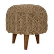Crotchet Beige Footstool NOVEX FURNITURES