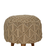 Crotchet Beige Footstool NOVEX FURNITURES