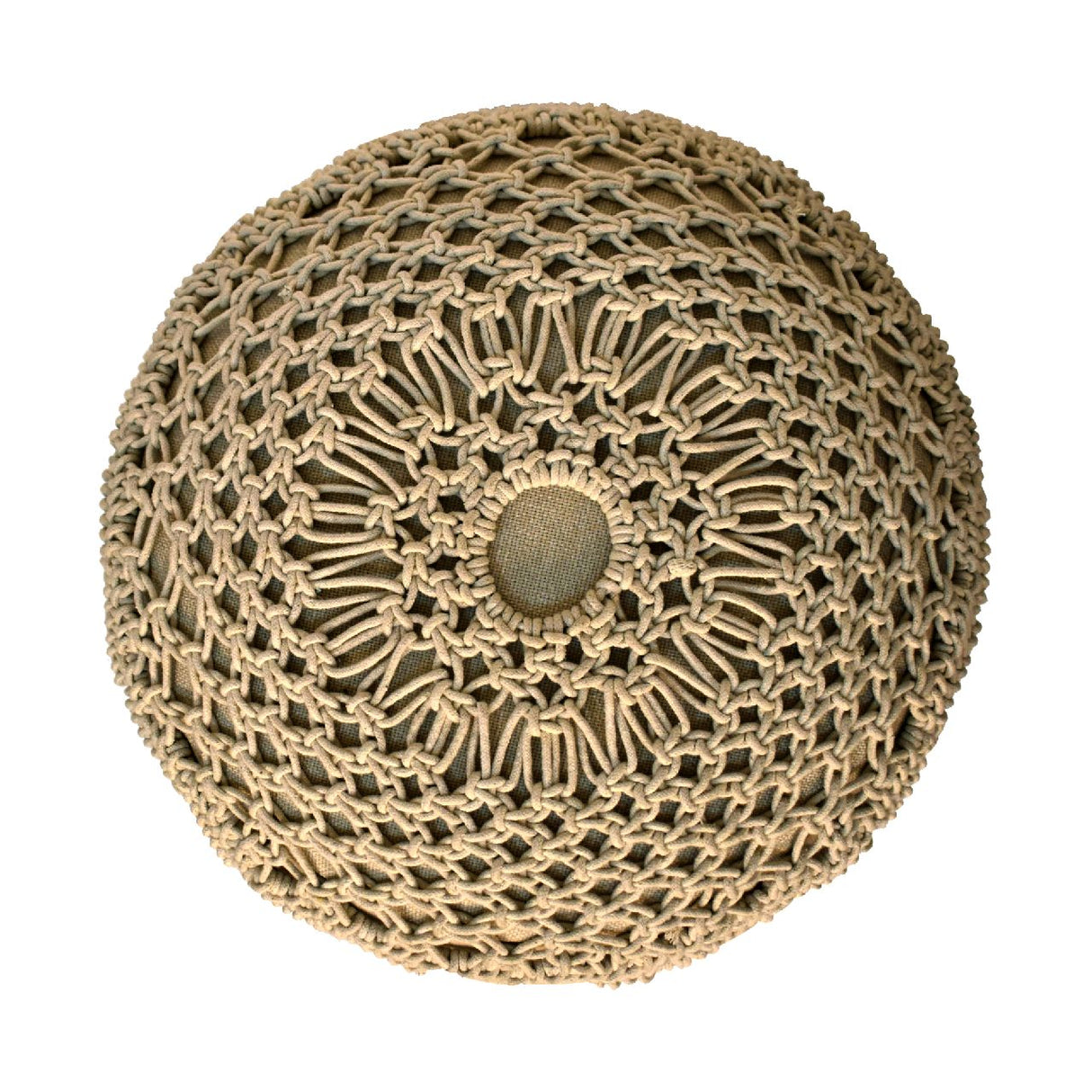 Crotchet Beige Footstool NOVEX FURNITURES