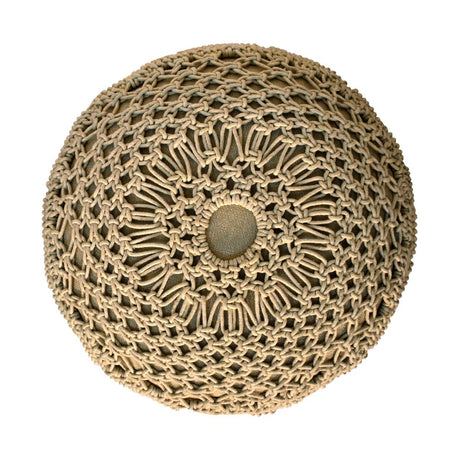 Crotchet Beige Footstool NOVEX FURNITURES