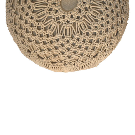 Crotchet Beige Footstool NOVEX FURNITURES