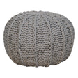 Grey Cable Pouffe NOVEX FURNITURES