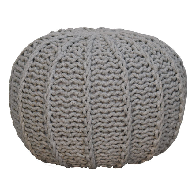 Grey Cable Pouffe NOVEX FURNITURES