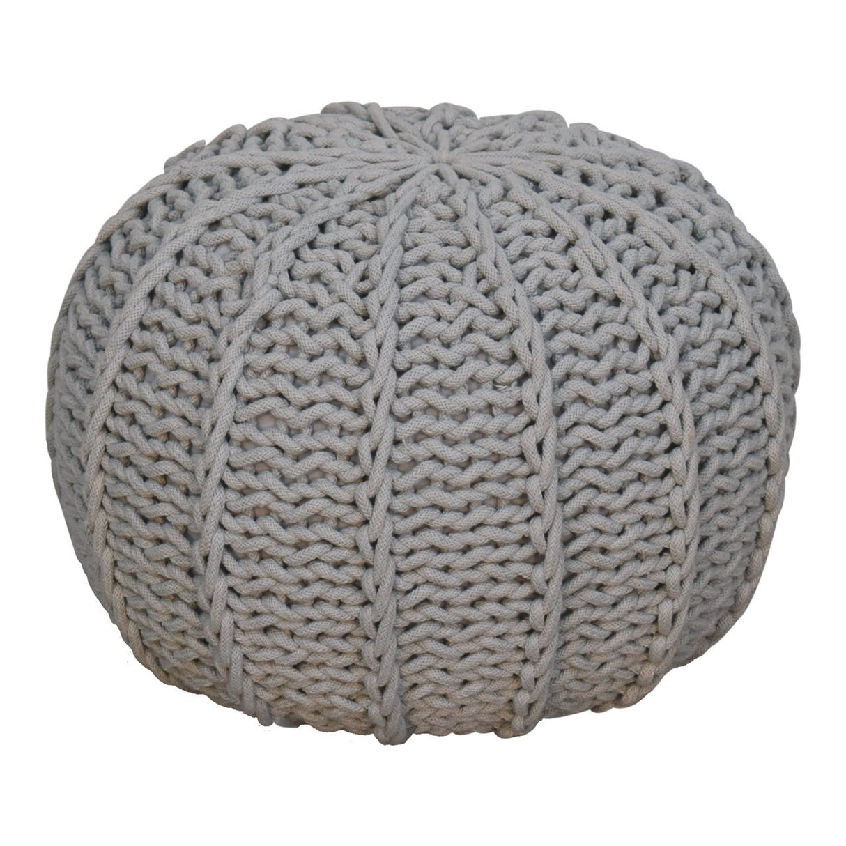 Grey Cable Pouffe NOVEX FURNITURES