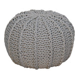 Grey Cable Pouffe NOVEX FURNITURES