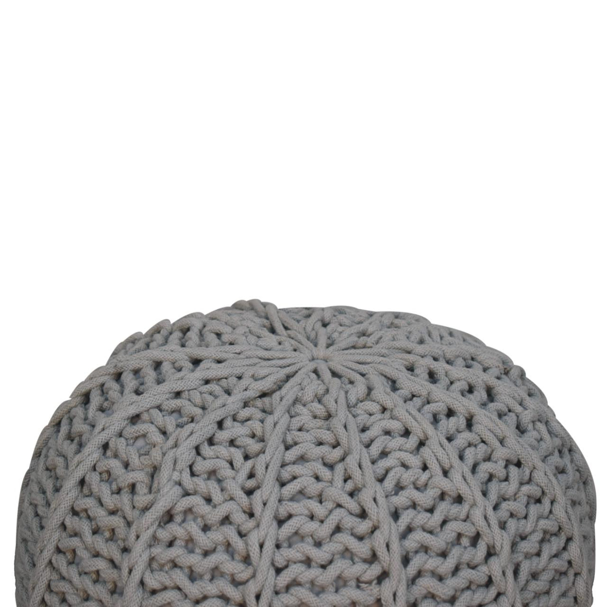 Grey Cable Pouffe NOVEX FURNITURES