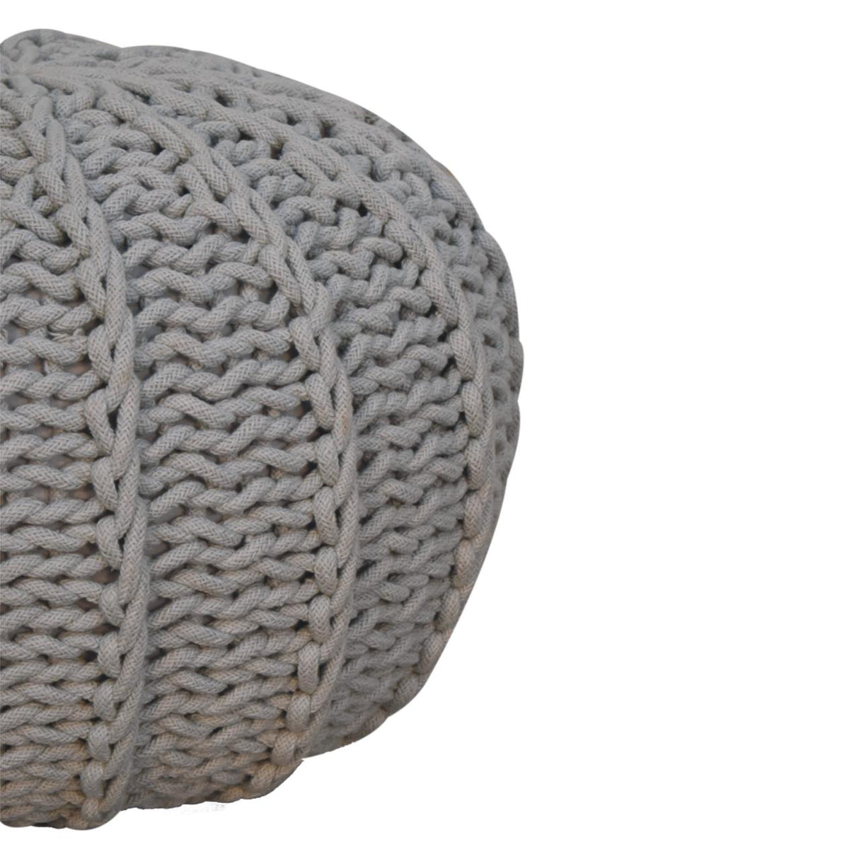 Grey Cable Pouffe NOVEX FURNITURES