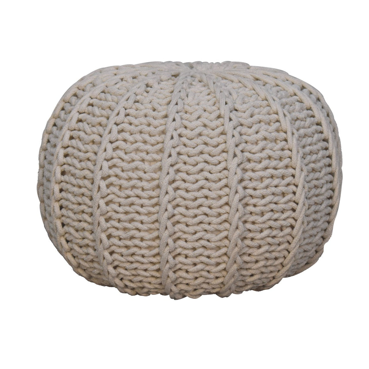 Cream Cable Pouffe NOVEX FURNITURES