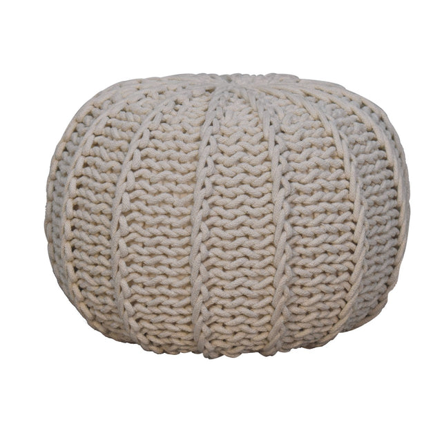 Cream Cable Pouffe NOVEX FURNITURES