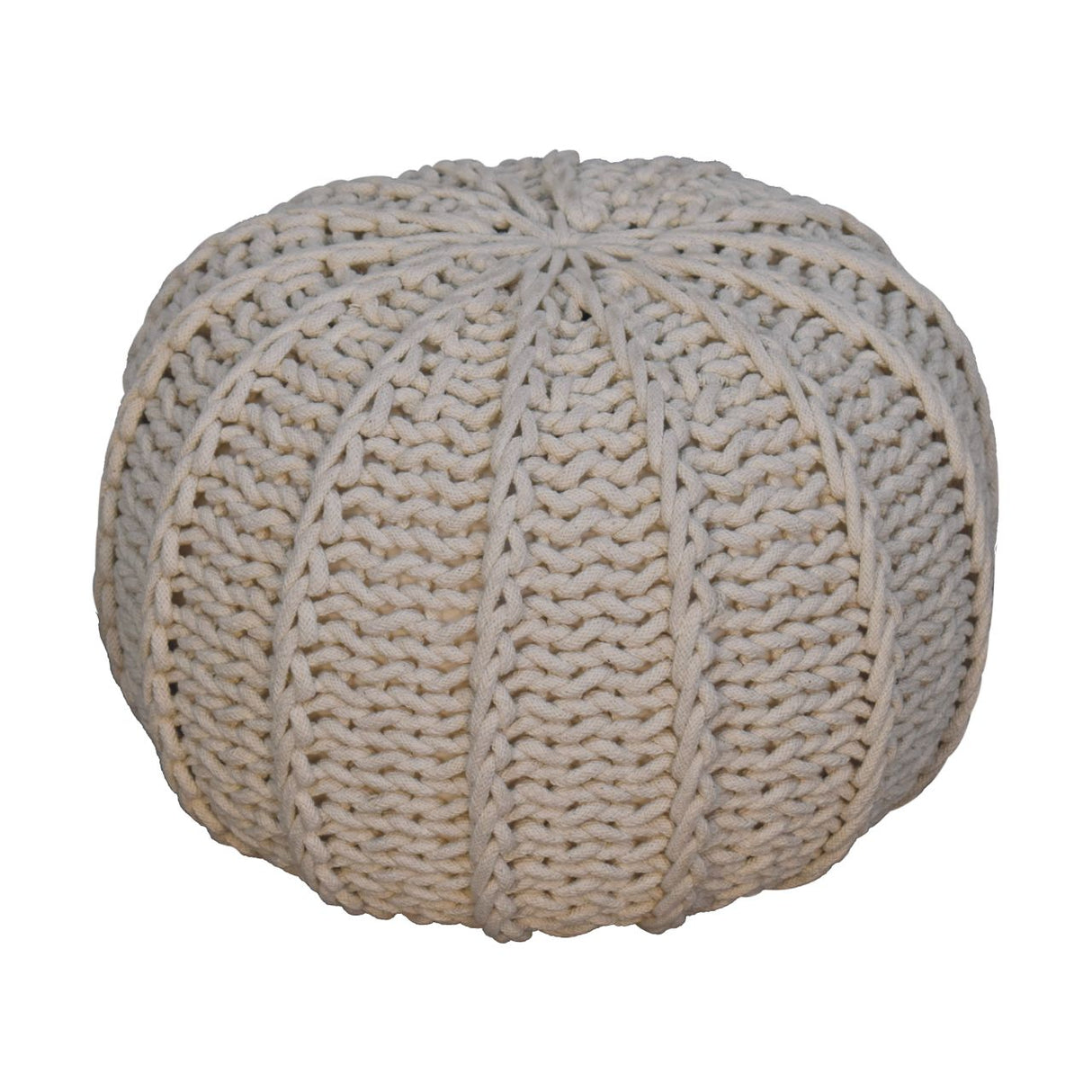 Cream Cable Pouffe NOVEX FURNITURES