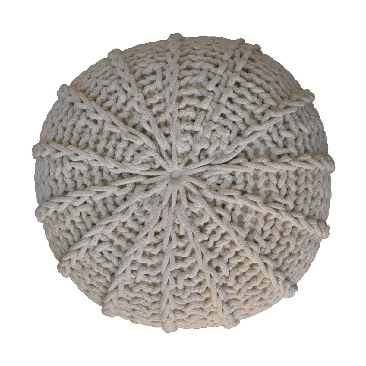 Cream Cable Pouffe NOVEX FURNITURES