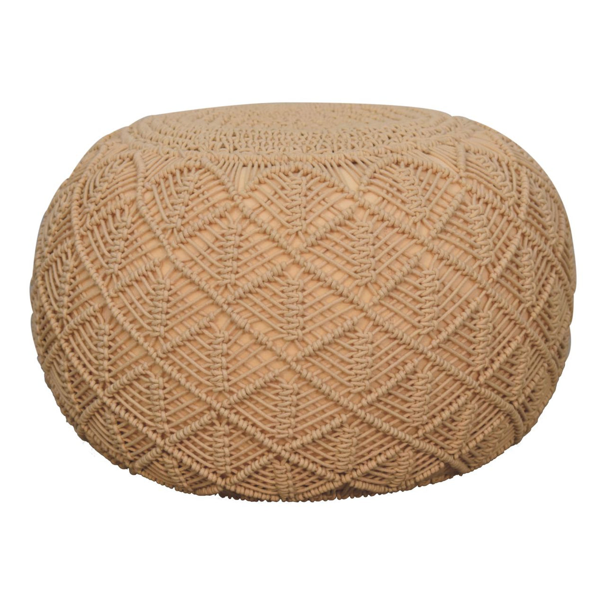 Ansley Beige Pouffe NOVEX FURNITURES
