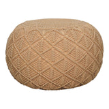 Ansley Beige Pouffe NOVEX FURNITURES