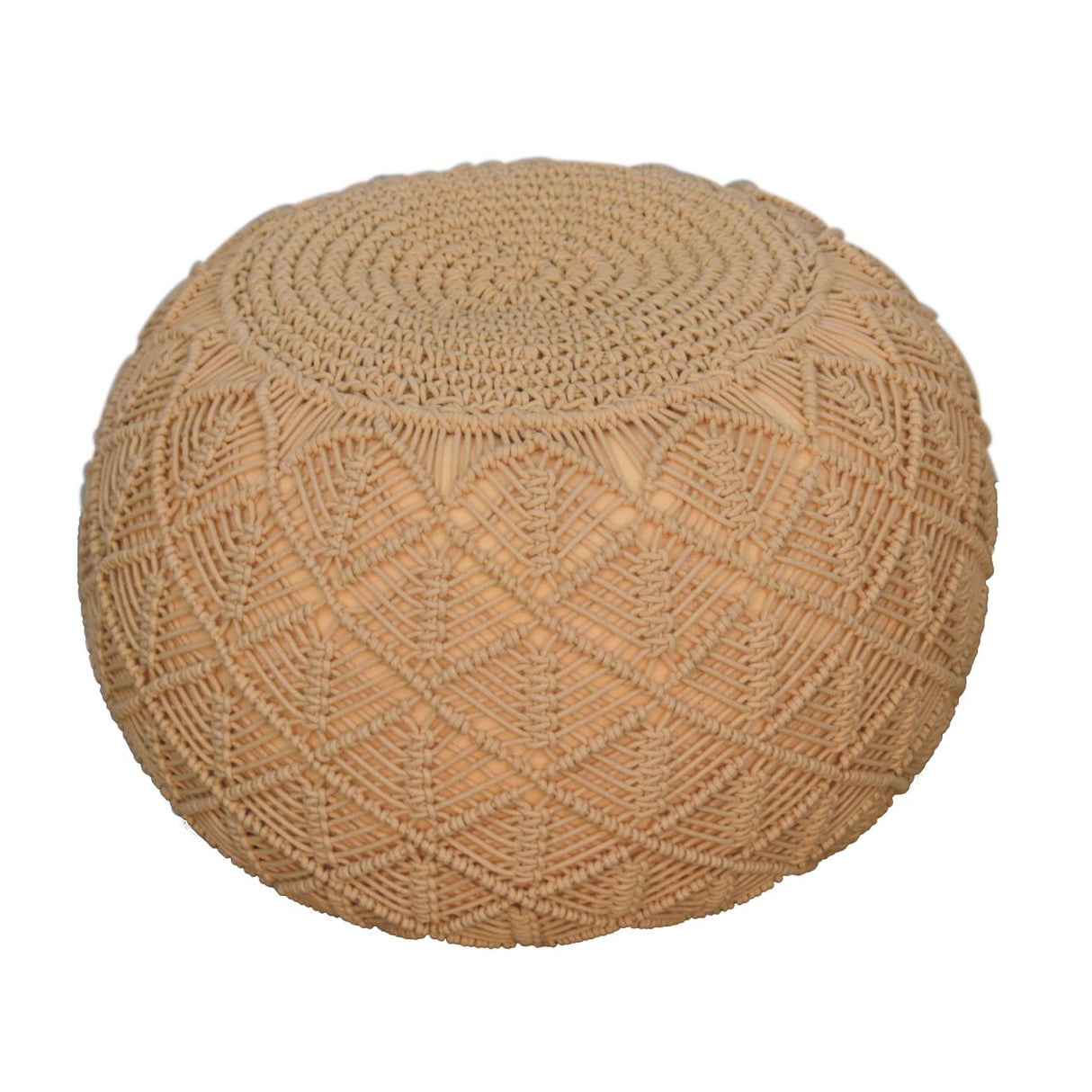 Ansley Beige Pouffe NOVEX FURNITURES