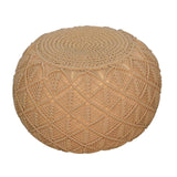 Ansley Beige Pouffe NOVEX FURNITURES