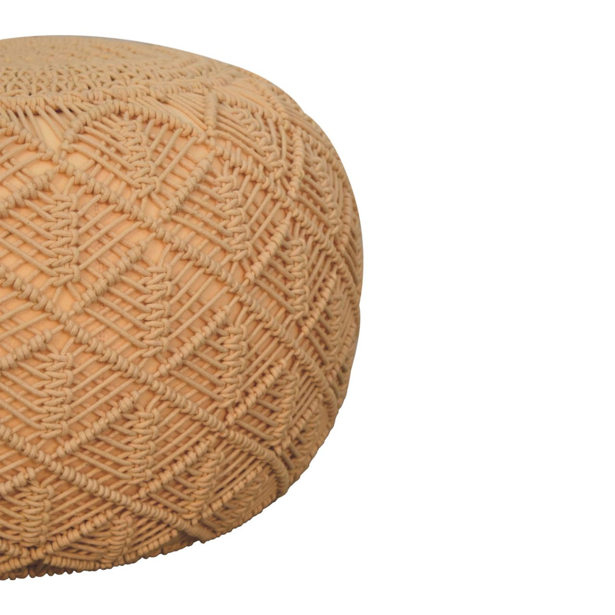 Ansley Beige Pouffe NOVEX FURNITURES