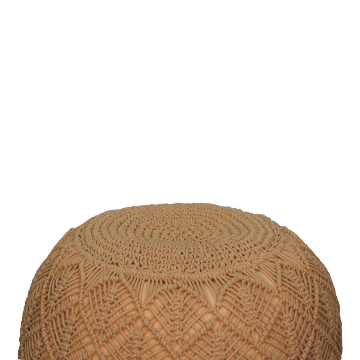 Ansley Beige Pouffe NOVEX FURNITURES