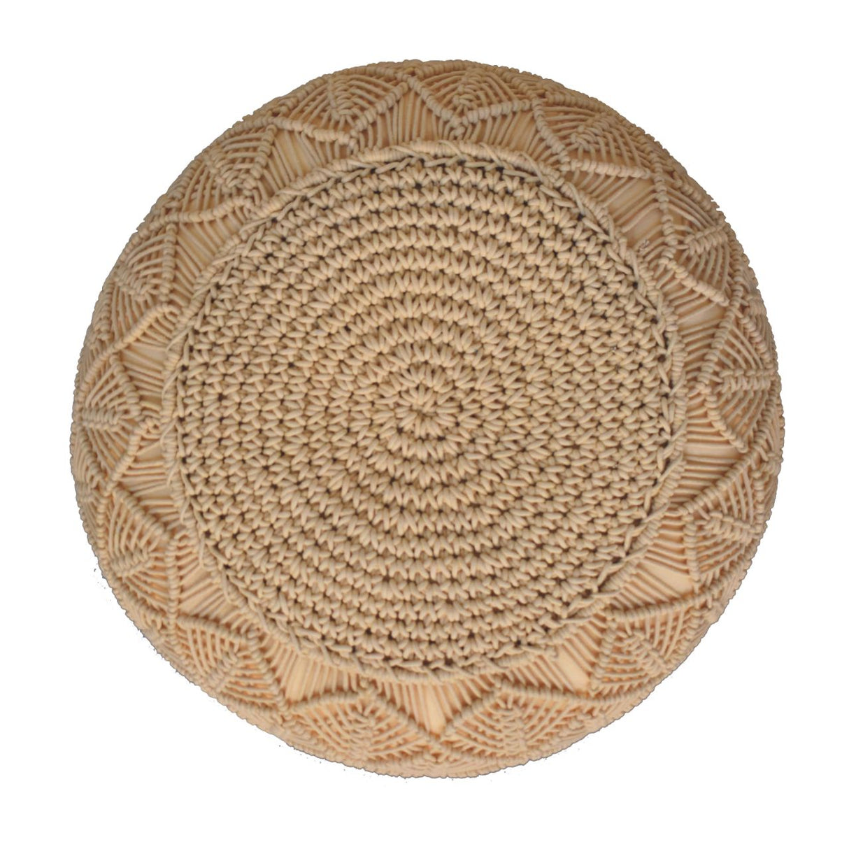 Ansley Beige Pouffe NOVEX FURNITURES