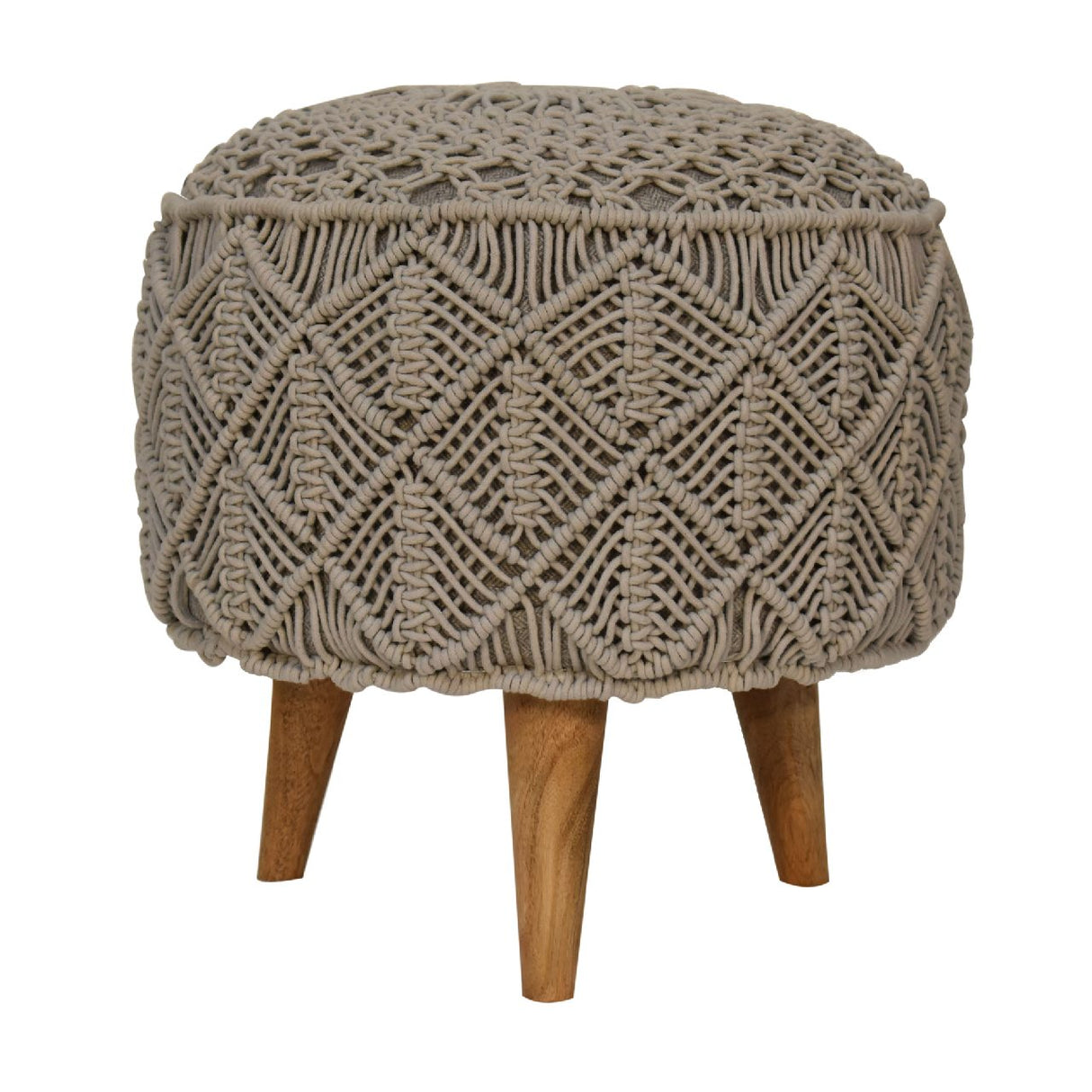 Crotchet Grey Footstool NOVEX FURNITURES