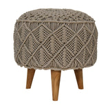 Crotchet Grey Footstool NOVEX FURNITURES
