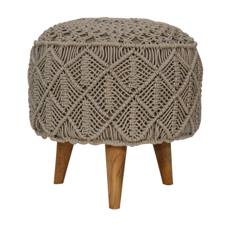 Crotchet Grey Footstool NOVEX FURNITURES