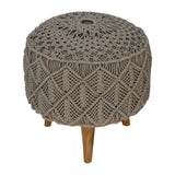 Crotchet Grey Footstool NOVEX FURNITURES