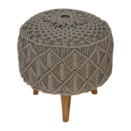 Crotchet Grey Footstool NOVEX FURNITURES