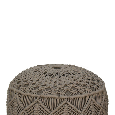 Crotchet Grey Footstool NOVEX FURNITURES