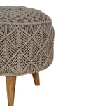 Crotchet Grey Footstool NOVEX FURNITURES