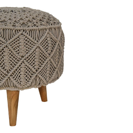 Crotchet Grey Footstool NOVEX FURNITURES