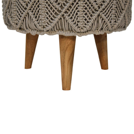 Crotchet Grey Footstool NOVEX FURNITURES