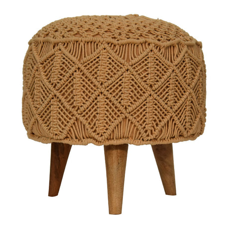 Crotchet Mustard Footstool NOVEX FURNITURES