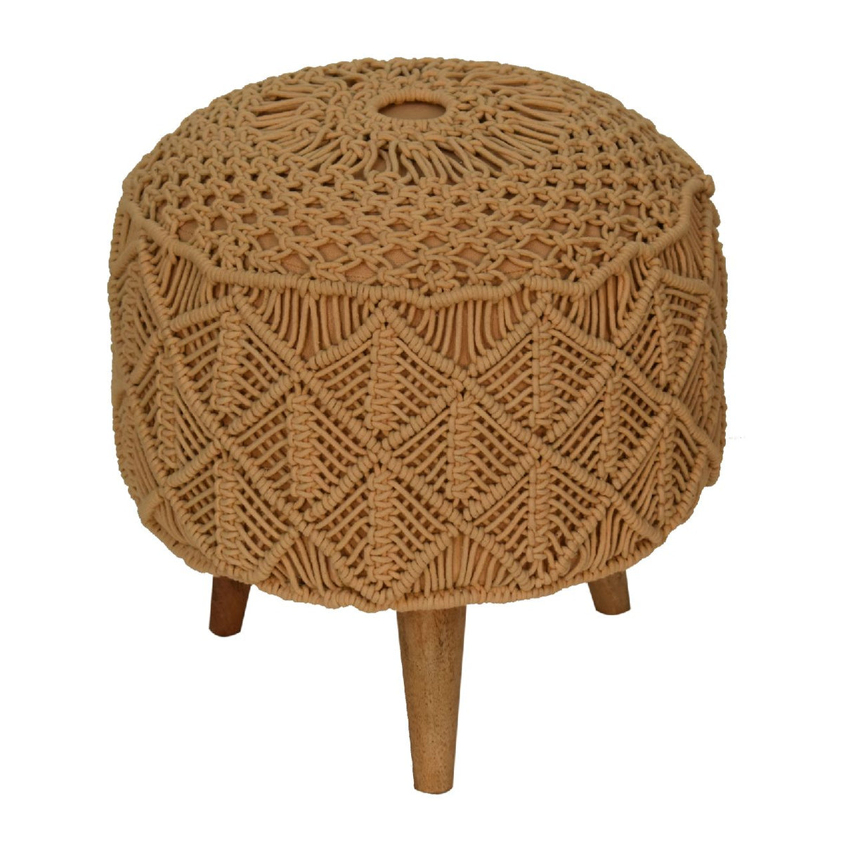Crotchet Mustard Footstool NOVEX FURNITURES