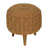 Crotchet Mustard Footstool NOVEX FURNITURES