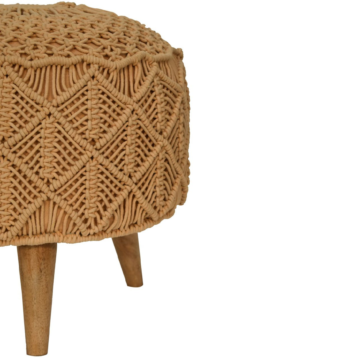 Crotchet Mustard Footstool NOVEX FURNITURES