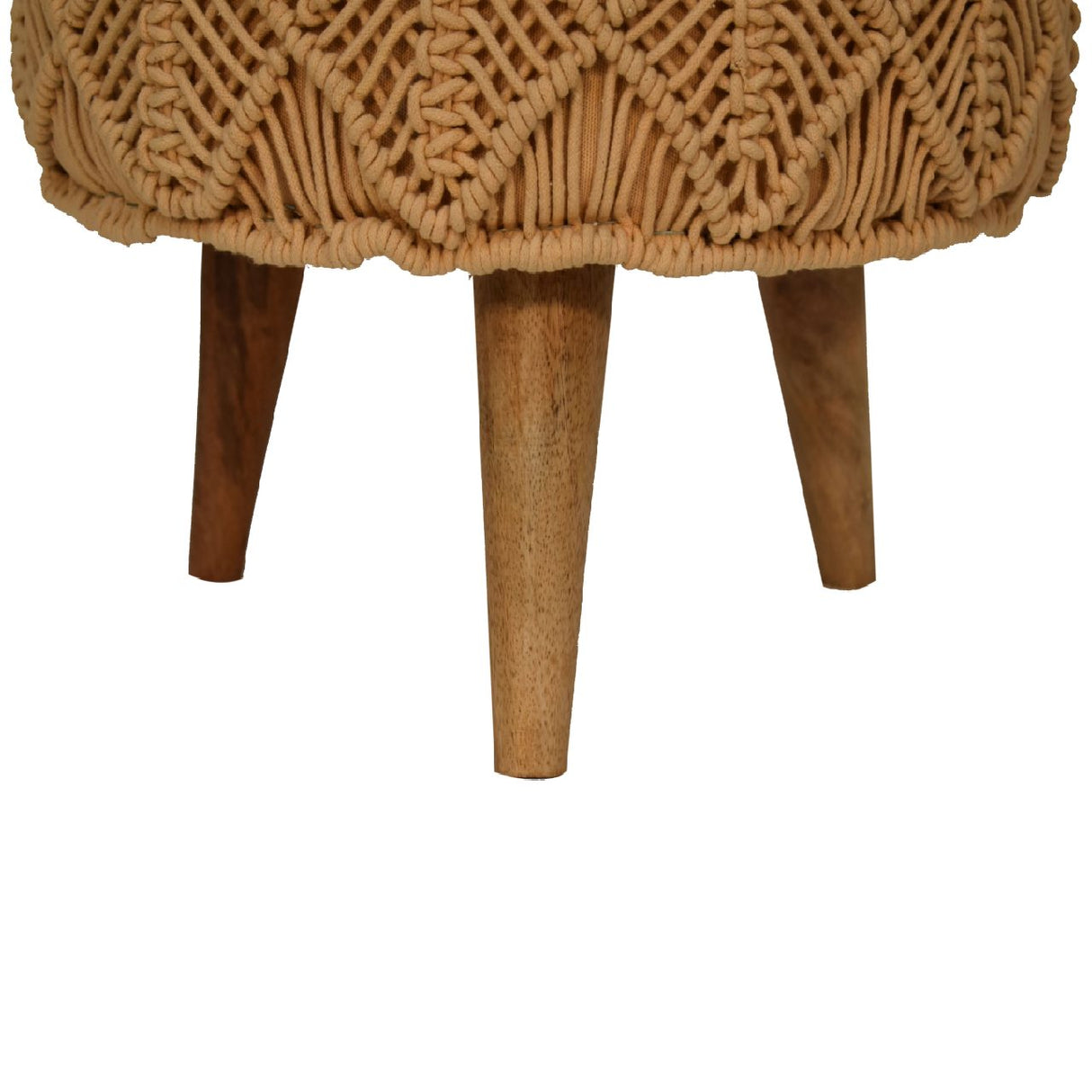 Crotchet Mustard Footstool NOVEX FURNITURES