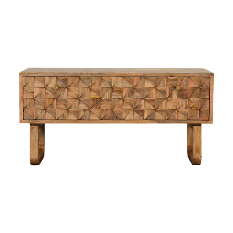 'U' Oak-ish Pineapple Bench NOVEX FURNITURES