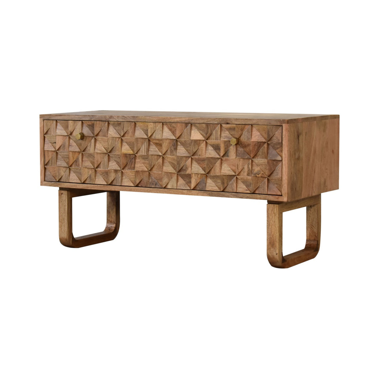 'U' Oak-ish Pineapple Bench NOVEX FURNITURES