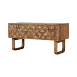 'U' Oak-ish Pineapple Bench NOVEX FURNITURES