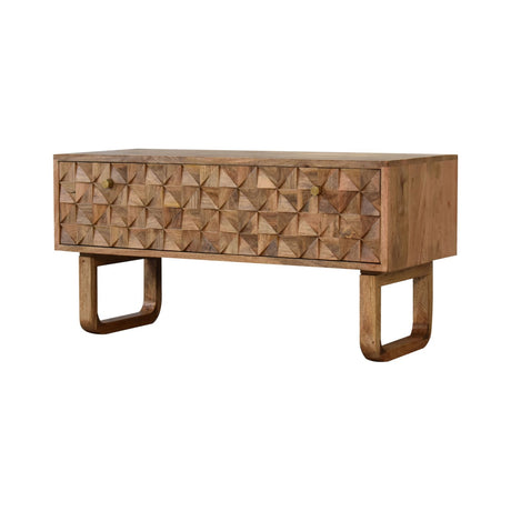 'U' Oak-ish Pineapple Bench NOVEX FURNITURES
