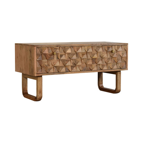 'U' Oak-ish Pineapple Bench NOVEX FURNITURES