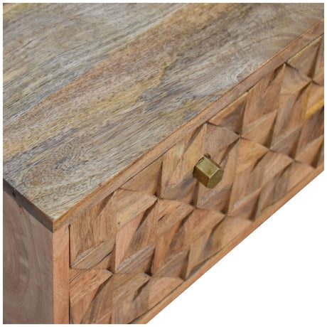 'U' Oak-ish Pineapple Bench NOVEX FURNITURES