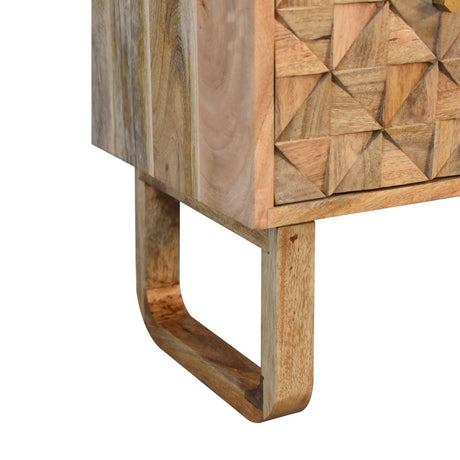'U' Oak-ish Pineapple Bench NOVEX FURNITURES